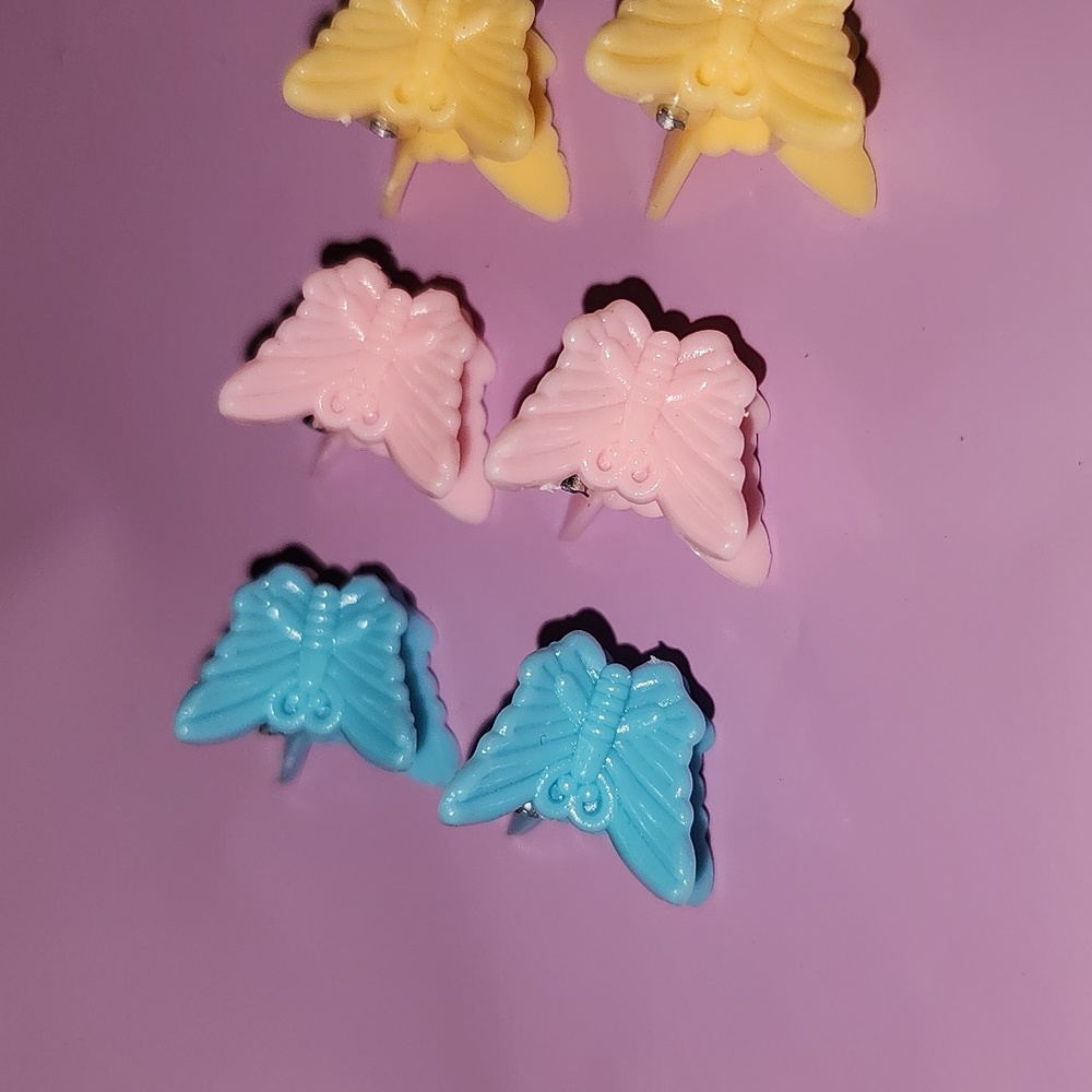 12 Piece Hair Clips - Butterfly - Picture 2 of 4